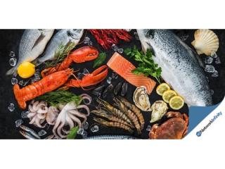 For Sale Fresh, Cooked Seafood Busy Train Station Shopping Mall Edgecliff Sydney