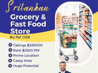 Srilankan Grocery and Takeaway Cheap Rent Casey Area