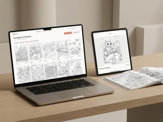 Turnkey AI Colouring Book Lead Magnet Creation App