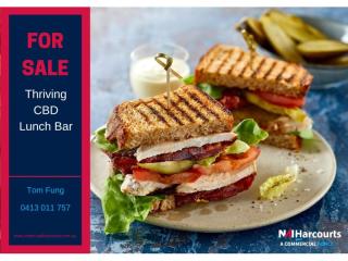 Business For Sale: Thriving Perth CBD Lunch Bar with Alfresco Seating