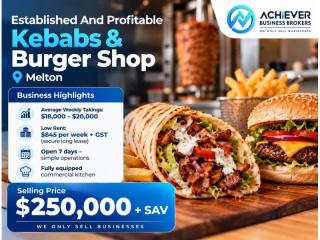 Established And Profitable Kebabs & Burger Shop - Melton