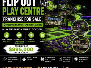 Profitable Flip Out Play Centre Franchise For Sale | Melbourne South Eastern Suburbs