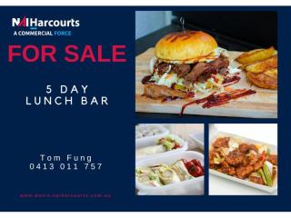 Prestigious 5-Day Lunch Bar in the Growing Forrestdale Indus