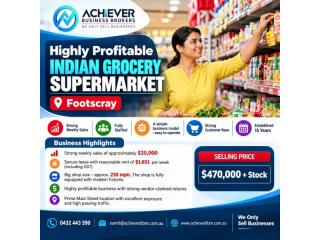 Profitable & Well Known Indian Grocery Supermarket For Sale  – Footscray