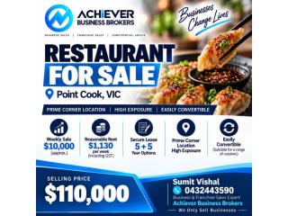 Restaurant for Sale | Prime Corner Location | High Exposure | Easily Convertible – Point Cook