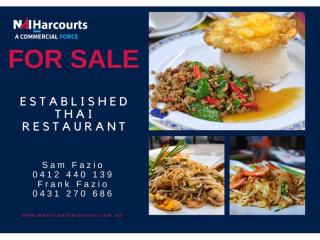 FOR SALE - Established Thai Restaurant | NOR