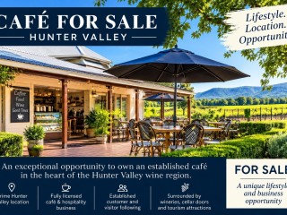 Live the Hunter Valley Lifestyle  Established Licensed Café Business For Sale
