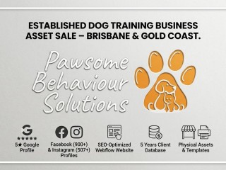 Top-Ranked Dog Training Business Asset Sale – 5★ Google Rating (Brisbane/Gold Coast)