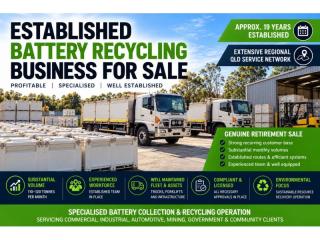 Established Battery Recycling Business Regional QLD Network