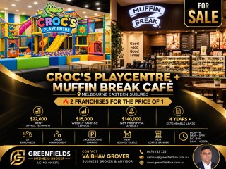 CROC'S PLAYCENTRE WITH MUFFIN BREAK CAFÉ FOR SALE | MELBOURNE EASTERN SUBURBS