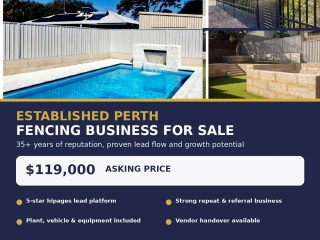Established Perth Fencing & Retaining Business For Sale