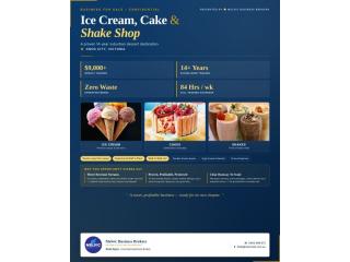 ESTABLISHED ICE CREAM, CAKE & SHAKE SHOP KNOX Takings 9K PW