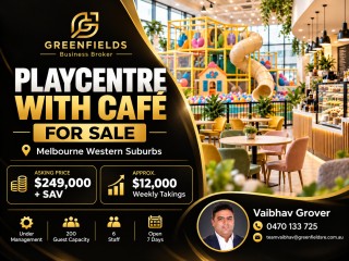 PLAYCENTRE WITH CAFÉ FOR SALE - MELBOURNE WESTERN SUBURBS